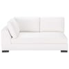 Modulares ausziehbares Ledersofa mit Armlehne links, weiß